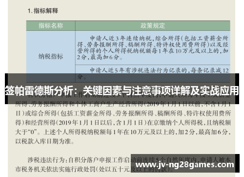 签帕雷德斯分析：关键因素与注意事项详解及实战应用